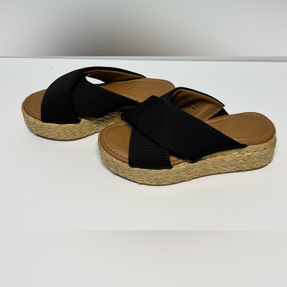 ✨Universal Thread Desi Espadrille Wedge Black Sandals Size 6 - Picture 2 of 7
